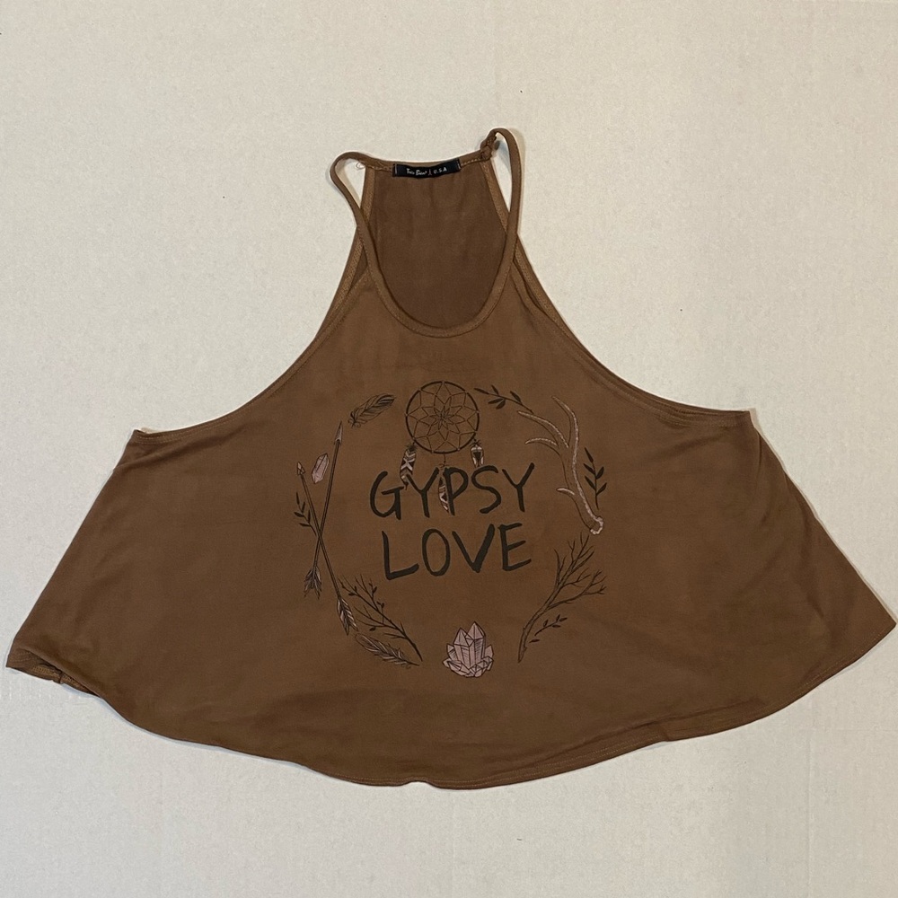 Suade Crop Top Flowy Shirt